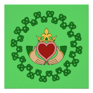 Poster Claddagh et Green Knotwork