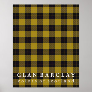 Poster Clan Barclay couleurs écossaise Tartan