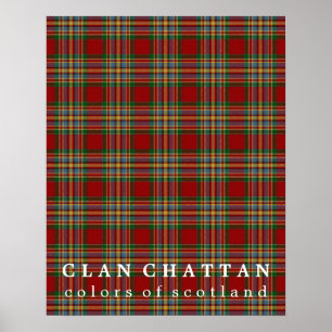 Poster Clan Chattan couleurs écossais Tartan