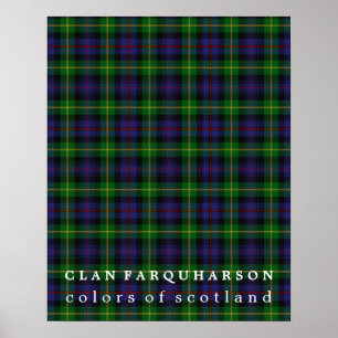 Poster Clan Farquharson Couleurs écossais Tartan