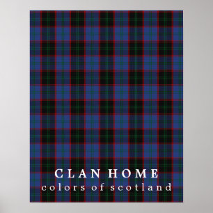 Poster Clan Home Couleurs écossaises Tartan
