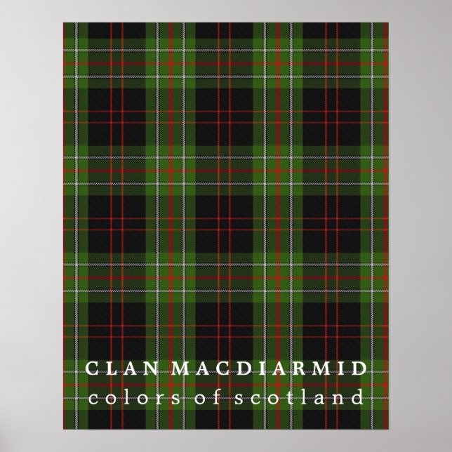 Poster Clan MacDiarmid Couleurs de Tartan écossais (Devant)