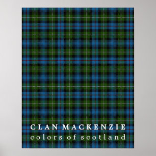 Poster Clan MacKenzie Couleurs d'Ecosse Tartan
