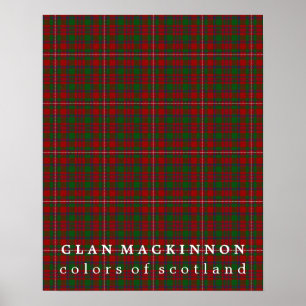 Poster Clan MacKinnon Couleurs de Tartan écossais