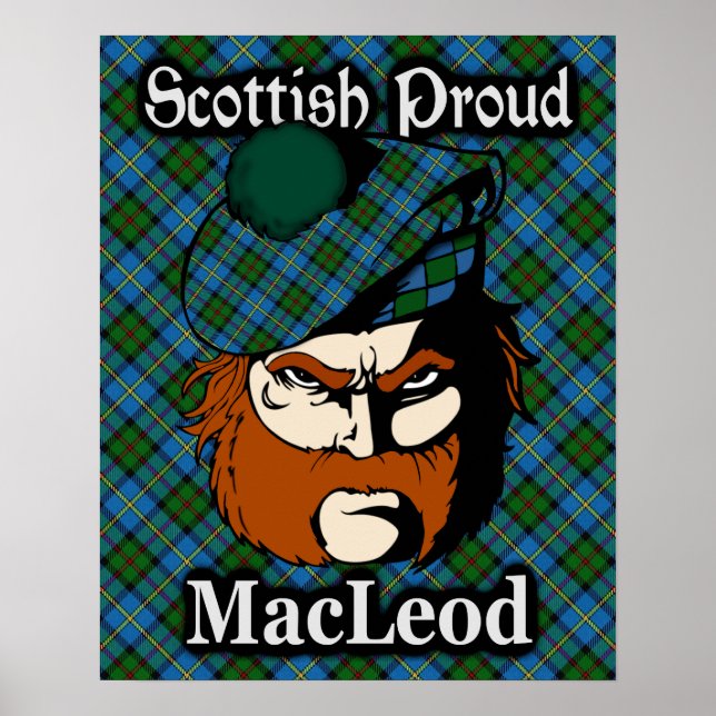 Poster Clan MacLeod Scottish Tartan (Devant)