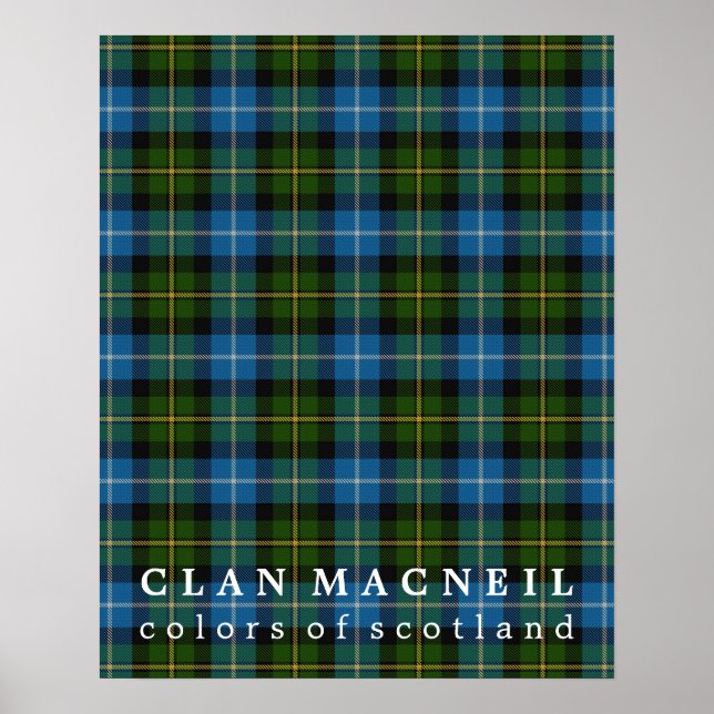 Poster Clan MacNeil Couleurs de Scotland Tartan (Devant)