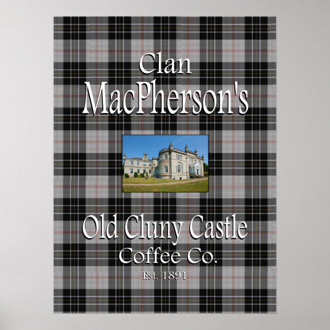 Poster Clan MacPherson's Old Cluny Castle Coffee Co. (Devant)