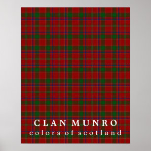 Poster Clan Munro couleurs écossaise Tartan