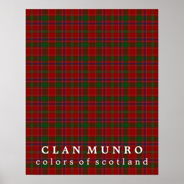 Poster Clan Munro couleurs écossaise Tartan (Devant)