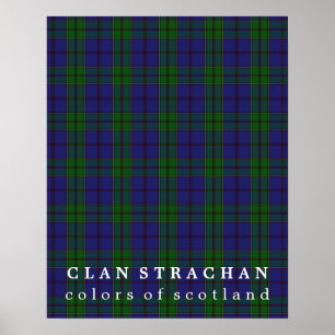 Poster Clan Strachan couleurs écossais Tartan