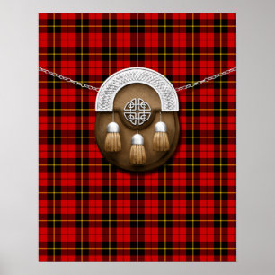 Poster Clan Wallace Tartan Et Sporran