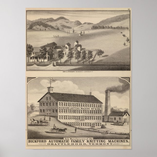 Poster Clarendon Bickford Tricot Machine (Devant)