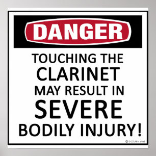 Poster Clarinette de danger