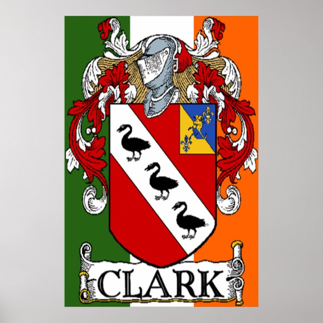 Poster Clark Manteau d'armoiries Imprimer (Devant)