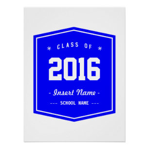 Poster Classe Cool bleu