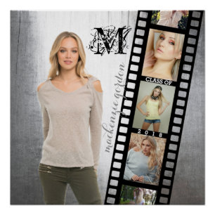 Poster Classe de cadre photo pour les diplômés de Portrai