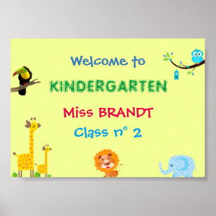 Poster Classe maternelle, Panneau de classe & enseignant