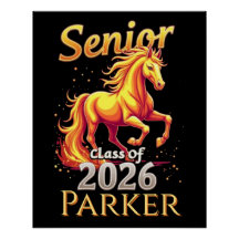 Classe supérieure 2026 Cheval de Feu Personnalisé 