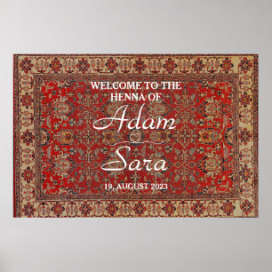 Poster classique Arabesque Rug Henna Welcome Party