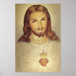 Poster classique du Sacré Coeur de Jésus