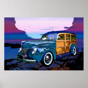 Poster classique en bois