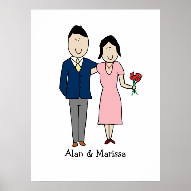 Poster Classy couple print - customizable 8.5 x 11 (Devant)