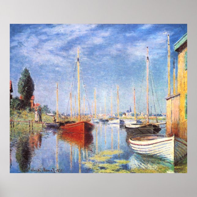 Poster Claude Monet : Bateaux de plaisance à Argenteuil (Devant)