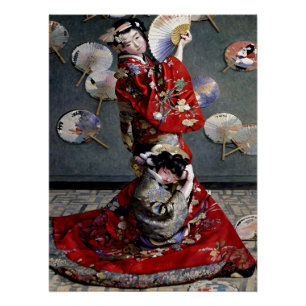 Poster Claude Monet Camille Monet En Costume Japonais