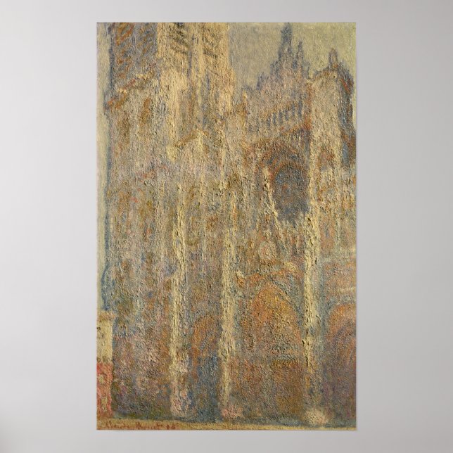 Poster Claude Monet | Cathédrale de Rouen, midi 1894 (Devant)