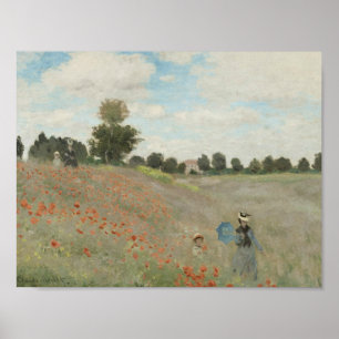 Poster Claude Monet - Champ de pavot