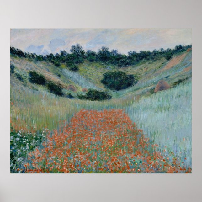 Poster Claude Monet ~ Champ Poppy (Devant)
