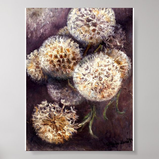 Poster Claude Monet - Dandelions Reproduction Art Print (Devant)