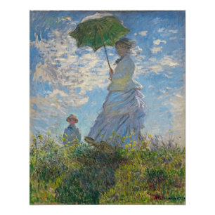 Poster Claude Monet   Femme avec chat, c.1875