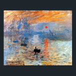 Poster Claude Monet Impression Sunrise<br><div class="desc">Huile sur toile de 1872. Lors de sa première exposition en 1874, Louis Leroy, critique d’art, a utilisé de façon irrésistible le terme "impressionniste", tiré du titre de ce tableau, pour décrire les oeuvres de Monet. Ce terme fut rapidement adopté par ce qui allait bientôt être appelé les peintres impressionnistes,...</div>