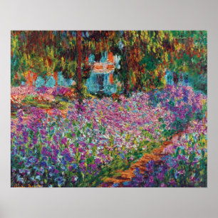 Poster Claude Monet - Iris dans le jardin de Monet Beaux-