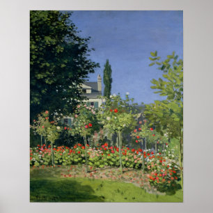 Poster Claude Monet   Jardin fleuri à Sainte-Adresse