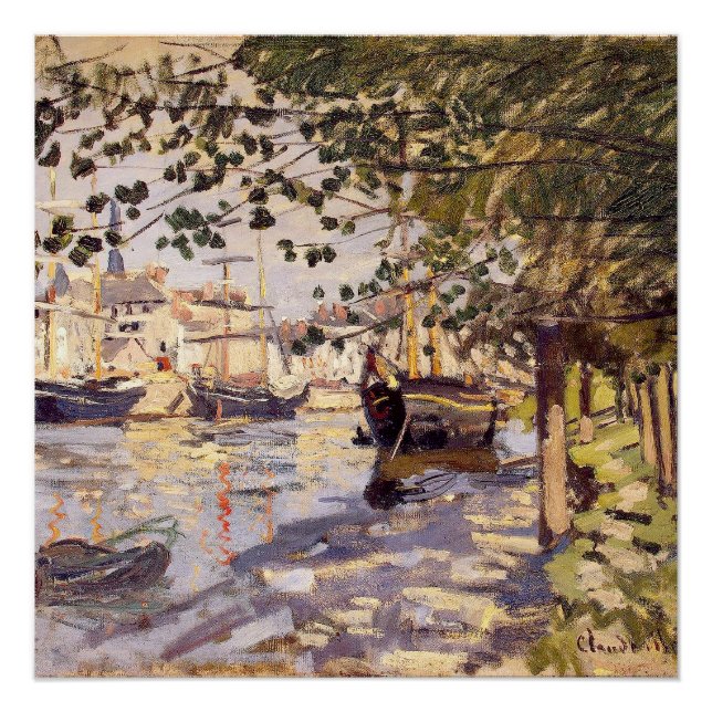 Poster Claude Monet. La Seine à Rouen (Devant)