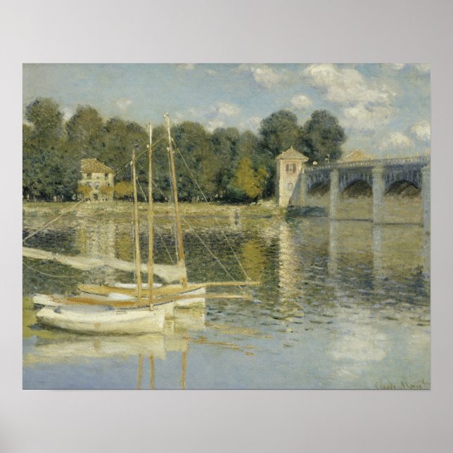 Poster Claude Monet - Le pont Argenteuil (Devant)