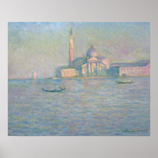 Poster Claude Monet - L'église San Giorgio Maggiore, (Devant)