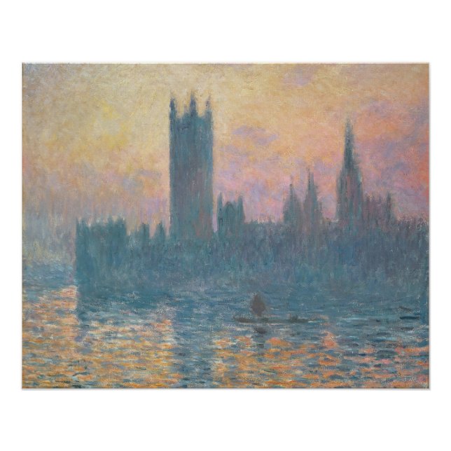 Poster Claude Monet | Les Chambres du Parlement, coucher  (Devant)