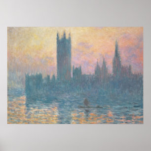 Poster Claude Monet Les Chambres du Parlement, coucher
