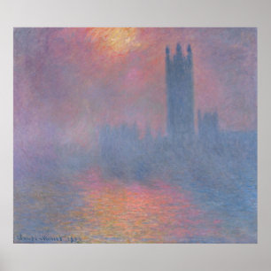Poster Claude Monet   Les Chambres du Parlement, Londres