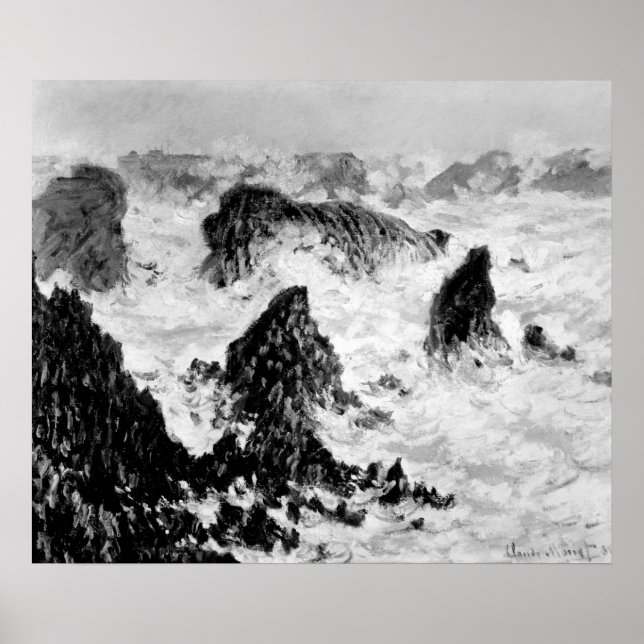 Poster Claude Monet | Les Rochers de Belle-Île, 1886 (Devant)