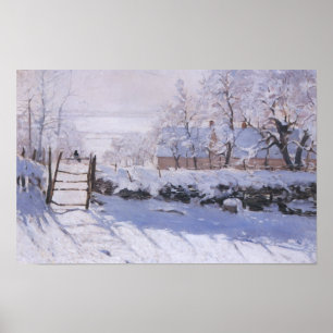 Poster Claude Monet Les terres d'oiseaux d'hiver d