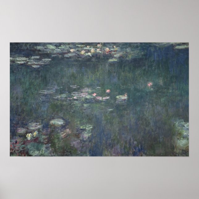 Poster Claude Monet | Nénuphars : Réflexions vertes (Devant)