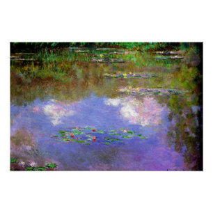 Poster Claude Monet - Nymphéas, Les Nuages,