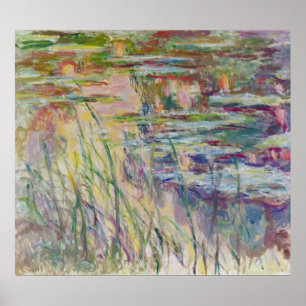 Poster Claude Monet   Réflexions sur l'eau, 1917