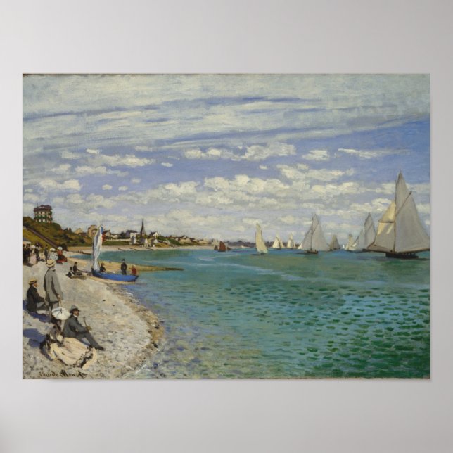 Poster Claude Monet | Regatta à Sainte-Adresse (Devant)