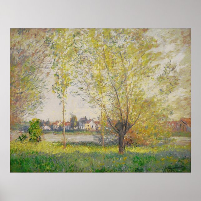 Poster Claude Monet - Saules de Vetheuil (Devant)