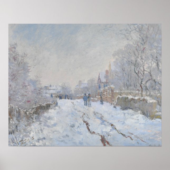 Poster Claude Monet - Snow Scene at Argenteuil (Devant)